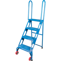 Portable Folding Ladder, 4 Steps, Perforated, 40" High VC438 | KLETON