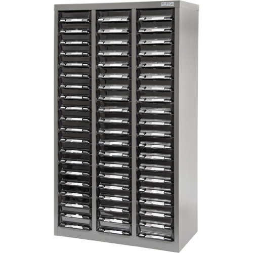 CA890 Casiers pour pi&egrave;ces KPC-300, Acier galvanis&eacute;, 60 tiroirs, 21-3/10" x 10-2/5" x 36-9/10", Gris
