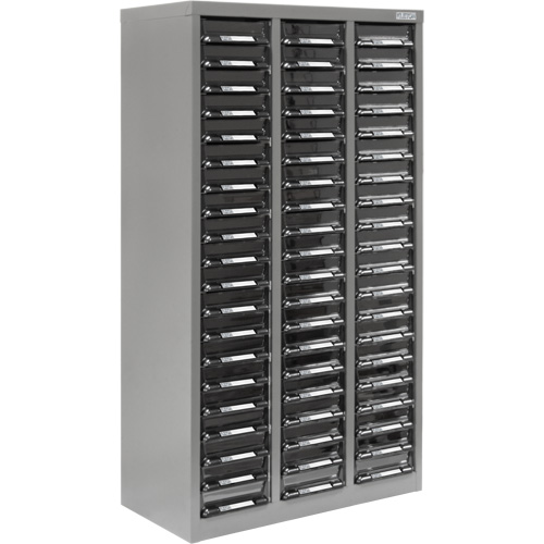 CA890 Casiers pour pi&egrave;ces KPC-300, Acier galvanis&eacute;, 60 tiroirs, 21-3/10" x 10-2/5" x 36-9/10", Gris