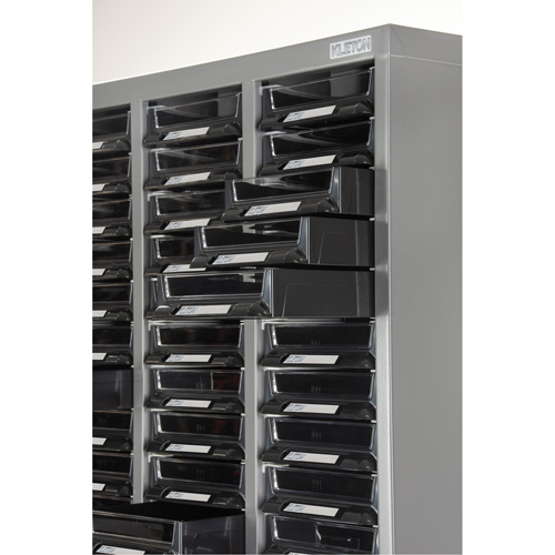 CA890 Casiers pour pi&egrave;ces KPC-300, Acier galvanis&eacute;, 60 tiroirs, 21-3/10" x 10-2/5" x 36-9/10", Gris