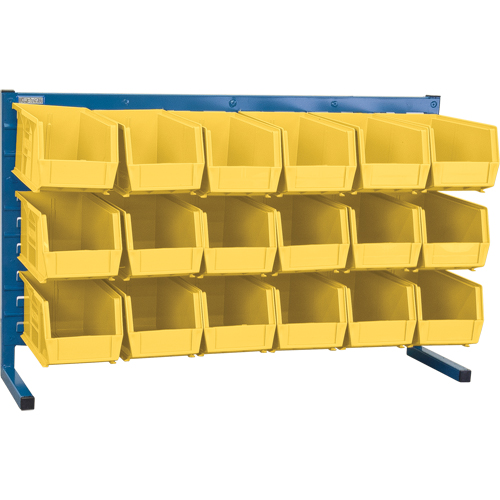 CB156 Louvered Rack with Bins, 18 Bins, 36" W x 8-1/4" D x 22" H