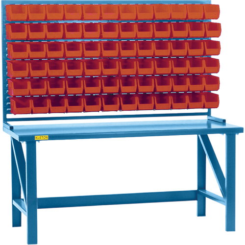 CB176 Rayonnage &agrave; persienne avec bacs, 72 bacs, 72" la x 15" p x 40" h