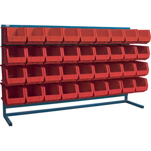 CB185 Rayonnage &agrave; persienne avec bacs, 36 bacs, 72" la x 15" p x 40" h