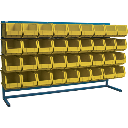 CB186 Rayonnage &agrave; persienne avec bacs, 36 bacs, 72" la x 15" p x 40" h