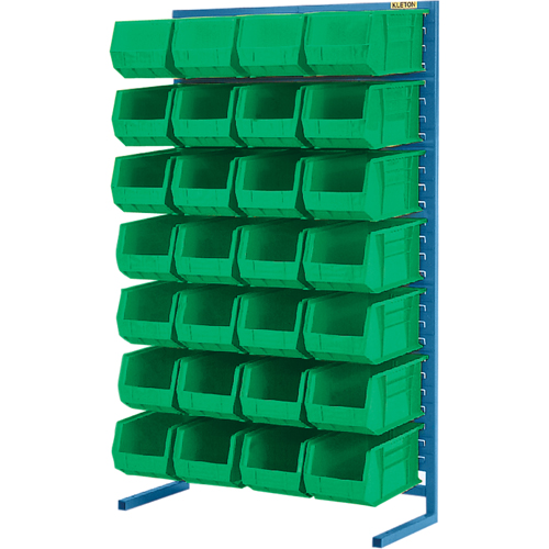CB685 Support stationnaire pour bacs &agrave; un c&ocirc;t&eacute;, 36" la x 12" p x 61" h, 28 bacs