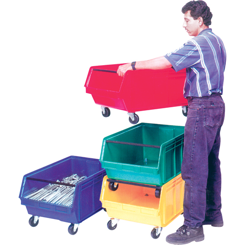 CC447 Bac g&eacute;ant empilable et mobile, 11-7/8" ha x 18-3/8" la x 29" p, Capacit&eacute; de 150 lb, Bleu
