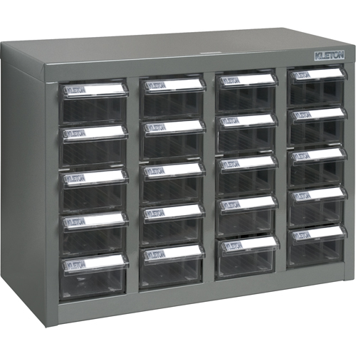 CF312 Casiers pour pi&egrave;ces KPC-600, Acier, 20 tiroirs, 18-1/3" x 8-2/3" x 13-3/4", Gris