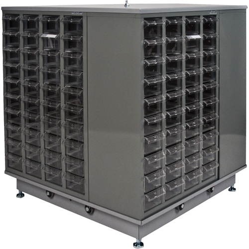 CF314 Casiers pour pi&egrave;ces KPC-600, Acier galvanis&eacute;, 40 tiroirs, 18-3/10" x 8-7/10" x 25-3/10", Gris