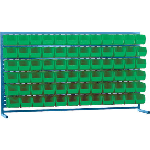 CF367 Rayonnage &agrave; persienne avec bacs, 72 bacs, 72" la x 15" p x 40" h