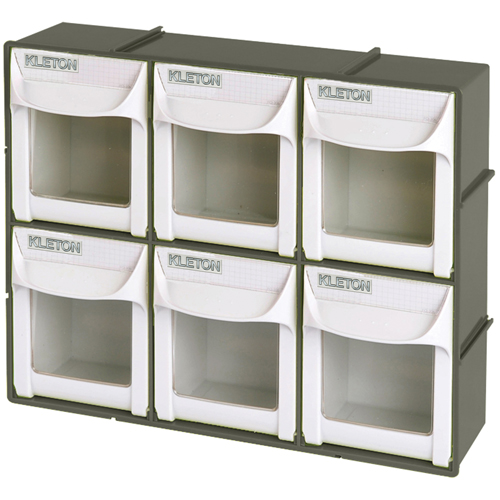 CF472 Bac basculant robuste, 11-3/4" la x 3-1/2" p x 9-3/4" h, 6 tiroirs