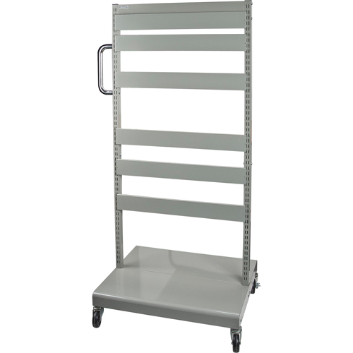 CF475 Servante mobile de bacs &agrave; plateaux inclinables - chariot seulement, &agrave; deux c&ocirc;t&eacute;s, 26-1/4" la x 22" p x 57-1/2" h