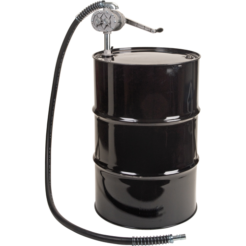 DC111 Rotary Lobe Type Drum Pump, Aluminum/Steel, Fits 55 Gal., 1 liter per revolution