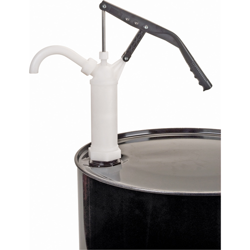 DC123 Lever-Type Drum Pump, PTFE, 14 oz./Stroke, Fits 5-55 Gal.