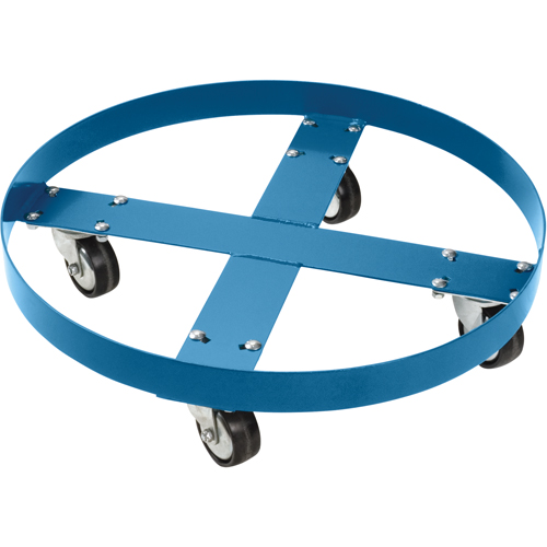 DC202 Chariot pour baril, Acier, Capacit&eacute;e 750 lb, Diam&egrave;tre 24", Roue en Polyol&eacute;fine