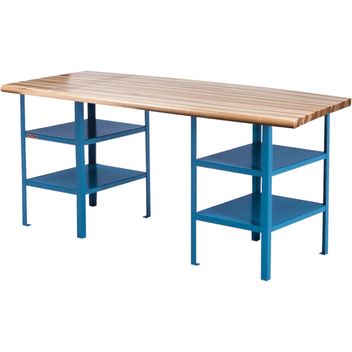 FF119 Extra Heavy-Duty Pedestal Workbench, 2500 lbs. Cap., 120" W x 30" D, 34" H