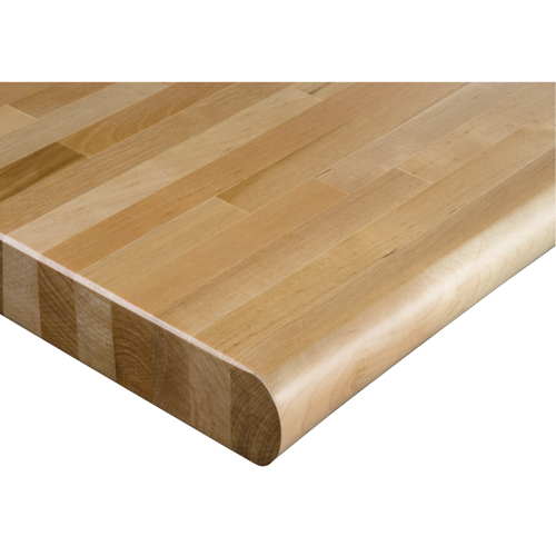 FL610 Dessus d'&eacute;tabli en bois dur stratifi&eacute;, 48" la x 48" p, Bordure Arrondi, &eacute;paisseur 1-3/4"