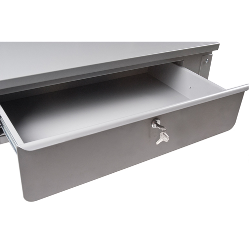 FI518 Pupitre d'atelier mural, 34-1/2" la x 28" p x 31" h, Gris