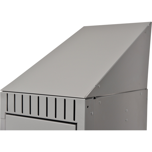 FL375 Slope Top, 1 Bank, 18" D x 12" W x 10" H, Grey, Steel