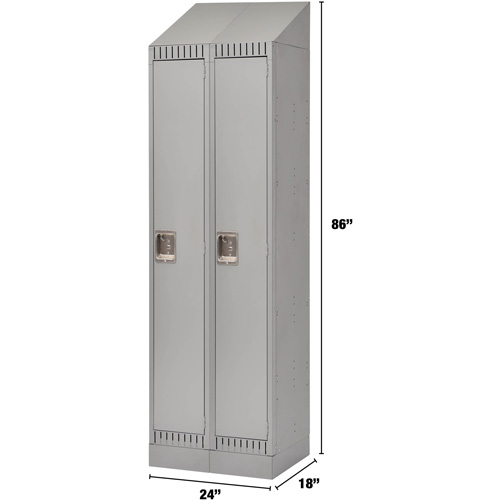 FL405 Casiers, Bloc de 2, 24" x 18" x 86", Acier, Gris, D&eacute;mont&eacute;