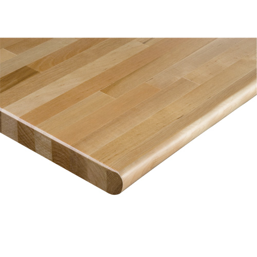 FM933 Dessus d'&eacute;tabli en bois dur, 48" la x 30" p, Bordure Arrondi, &eacute;paisseur 1-1/4"