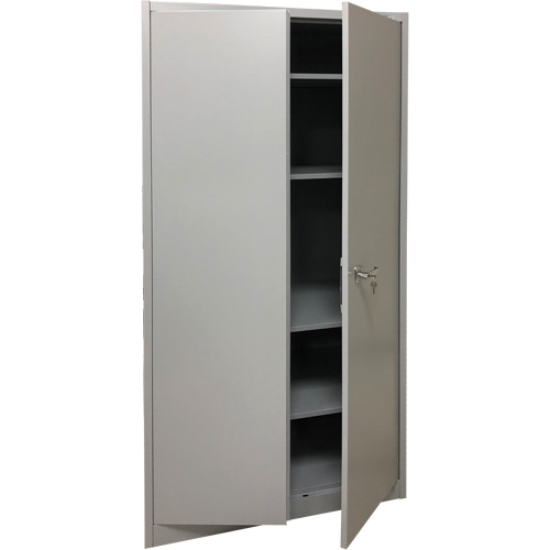 FN426 Storage Cabinet, Steel, 4 Shelves, 78" H x 36" W x 24" D, Grey