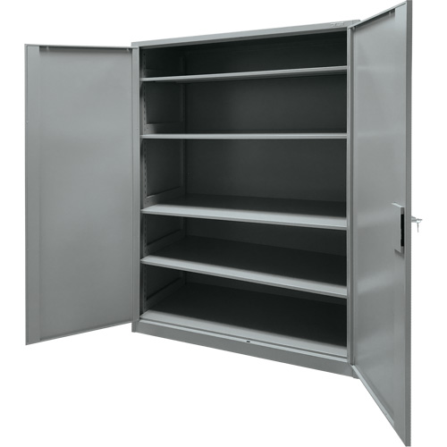 FN427 Storage Cabinet, Steel, 4 Shelves, 78" H x 48" W x 24" D, Grey