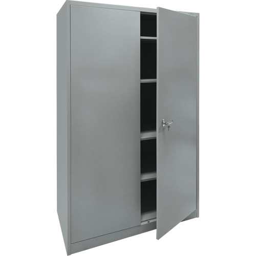FN427 Storage Cabinet, Steel, 4 Shelves, 78" H x 48" W x 24" D, Grey