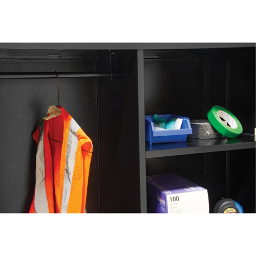 FN656 Combination Storage Cabinet, 36" W x 18" D x 72" H, Black