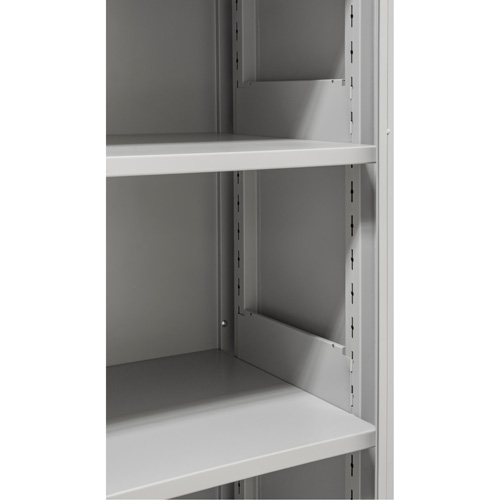 FN657 Hi-Boy Storage Cabinet, Steel, 4 Shelves, 72" H x 36" W x 18" D, Grey