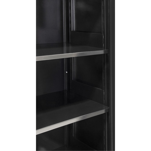 FN658 Hi-Boy Storage Cabinet, Steel, 4 Shelves, 72" H x 36" W x 18" D, Black