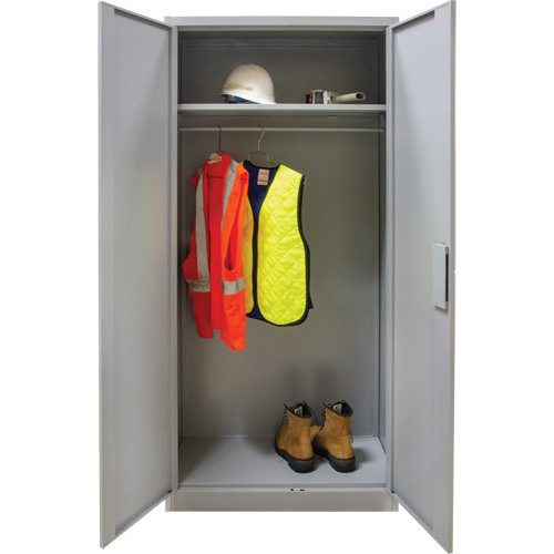 FN659 Wardrobe Storage Cabinet, Steel, 36" W x 18" D x 72" H, Grey