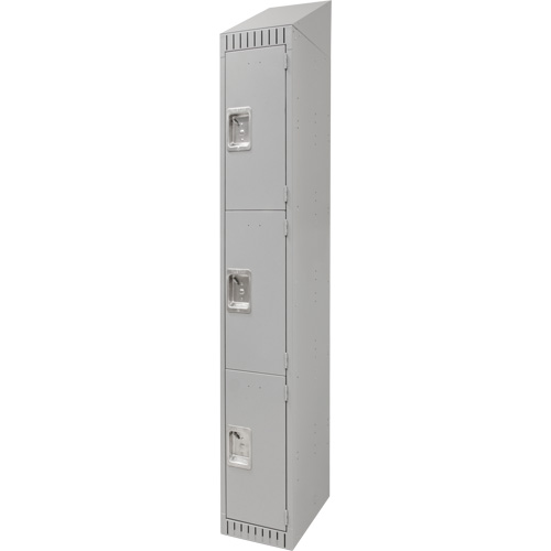 FN664 Casiers, 3 niveaux, 12" x 18" x 82", Acier, Gris, D&eacute;mont&eacute;