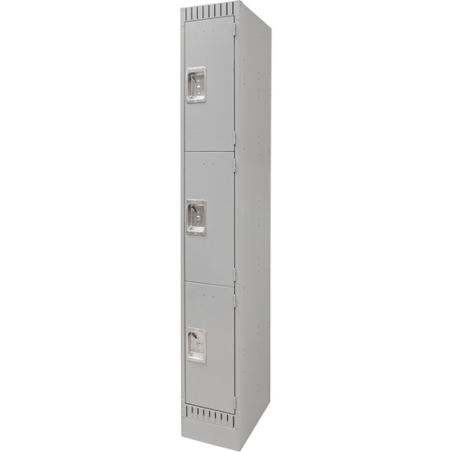 FN667 Casiers, 3 niveaux, 12" x 18" x 76", Acier, Gris, D&eacute;mont&eacute;