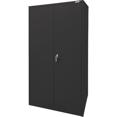 FN703 Storage Cabinet, Steel, 4 Shelves, 78" H x 36" W x 24" D, Black