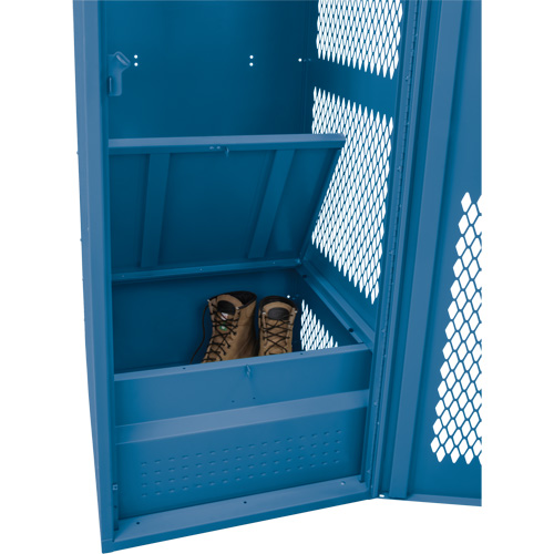 FN714 Casier pour &eacute;quipement avec porte, Acier, 24" la x 18" p x 72" h, Bleu fonc&eacute;