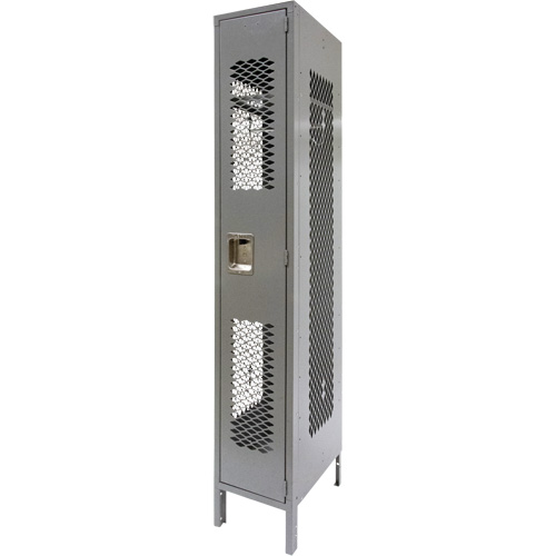 FN818 Casiers ventil&eacute;s, 12" x 18" x 78", Acier, Gris, D&eacute;mont&eacute;, Perfor&eacute;