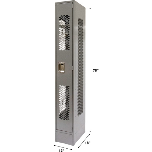FN848 Casiers ventil&eacute;s, 12" x 18" x 78", Acier, Gris, D&eacute;mont&eacute;, Perfor&eacute;