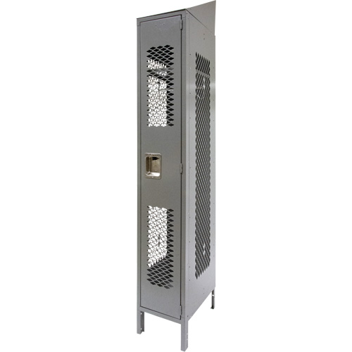 FN854 Casiers ventil&eacute;s, 12" x 18" x 88", Acier, Gris, D&eacute;mont&eacute;, Perfor&eacute;