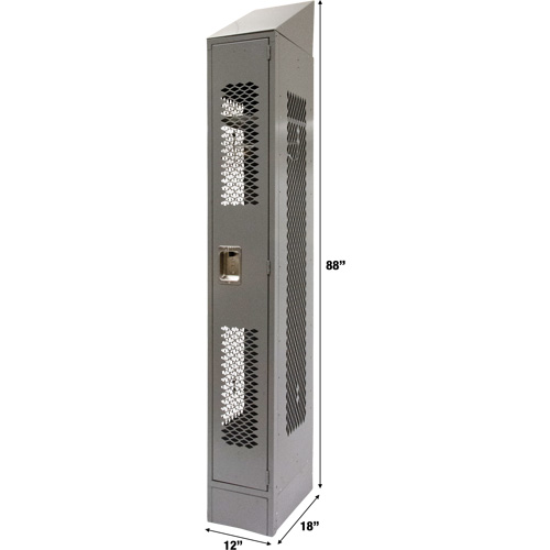 FN860 Casiers ventil&eacute;s, 12" x 18" x 88", Acier, Gris, D&eacute;mont&eacute;, Perfor&eacute;