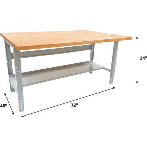 FN882 &eacute;tabli modulaire industriel, Cap 1000 lb, 72" la x 48" p