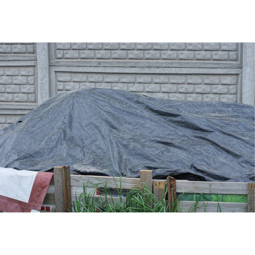 JI327 Tarp, Light Industrial Duty, Black, 6' x 8' x 8 mils