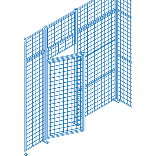 KH854 Composantes pour partitions & cloisons grillag&eacute;es - Portes battantes, 4' la x 7' h