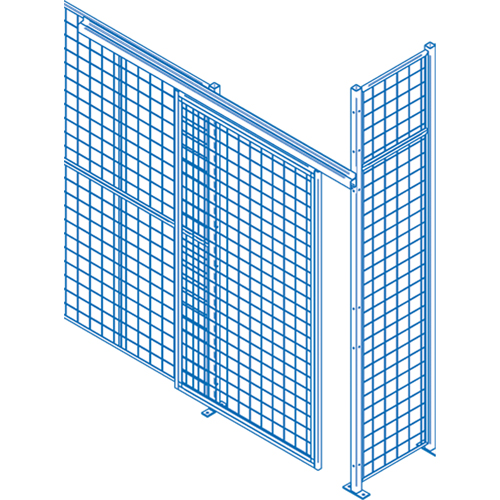 KH852 Composantes pour partitions & cloisons grillag&eacute;es - Portes coulissantes, 4' la x 8' h