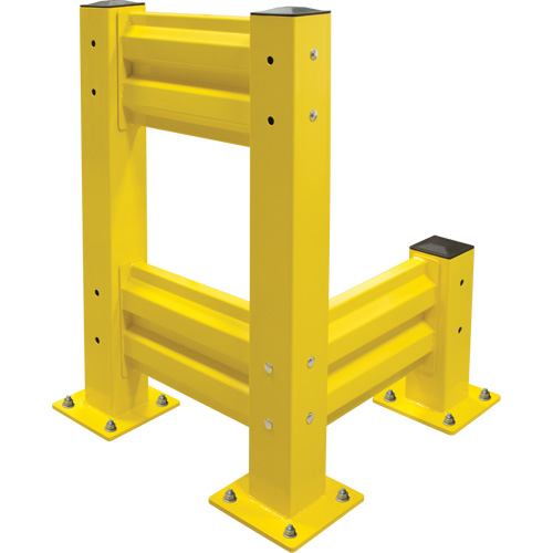 KI237 Industrial Safety Guard Rail, Steel, 19" L x 12" H, Safety Yellow