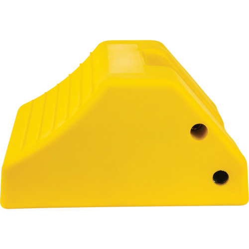 KI296 Heavy-Duty Wheel Chocks, Urethane, Yellow, 15-1/2" W x 17-7/10" D x 10" H