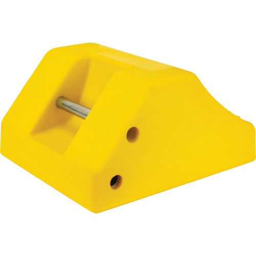 KI296 Heavy-Duty Wheel Chocks, Urethane, Yellow, 15-1/2" W x 17-7/10" D x 10" H
