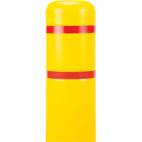 KI327 Polyethylene Bollard Cover, 4-1/2" Dia. x 52" L, Red/Yellow