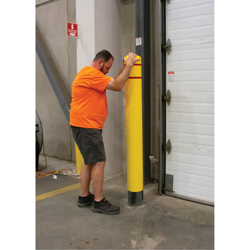 KI329 Capuchon en poly&eacute;thyl&egrave;ne pour borne de protection, 6-5/8" dia. x 52" l, Rouge/Jaune
