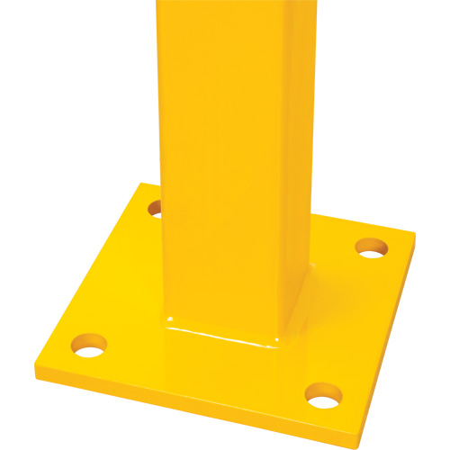KI380 Corner Post for Light-Duty Guard Rails, Steel, 42" H, Safety Yellow