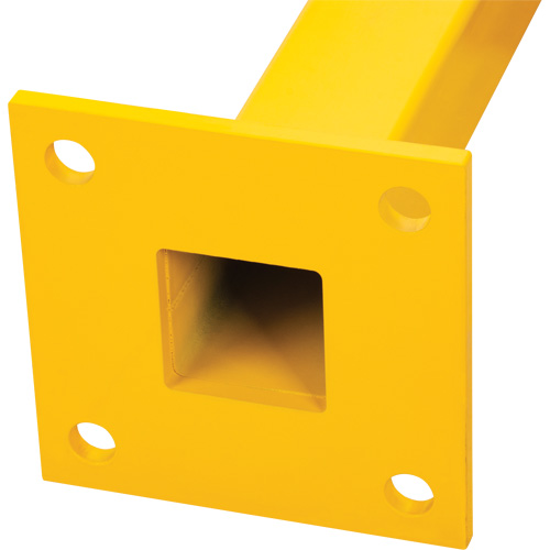 KI380 Corner Post for Light-Duty Guard Rails, Steel, 42" H, Safety Yellow
